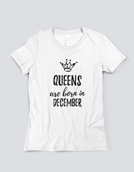 Μπλουζάκι με τύπωμα Queens are born in December