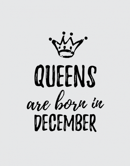 Μπλουζάκι με τύπωμα Queens are born in December