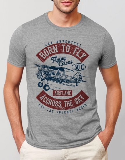 Μπλουζάκι με στάμπα Born to fly