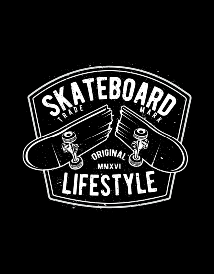 Hoodied φούτερ με στάμπα Skateboard lifestyle