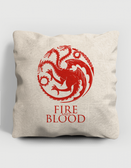 Μαξιλάρι με τύπωμα Fire and blood