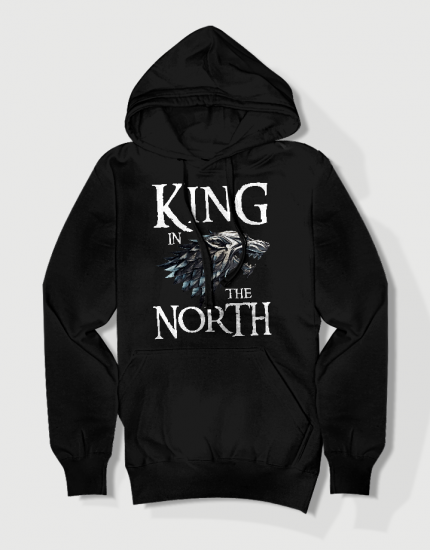 Hoodied φούτερ με στάμπα King of the North