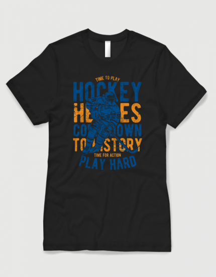 Μπλουζάκι με στάμπα Hockey heroes