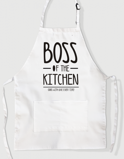 Ποδιά Μαγειρικής με τύπωμα Boss of the kitchen 