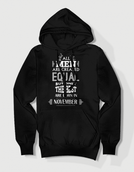 Hoodied φούτερ με στάμπα All men are created equal - November