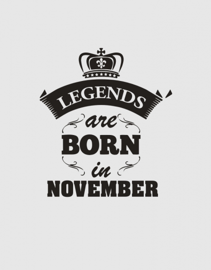 Hoodied φούτερ με στάμπα Legends are born in November
