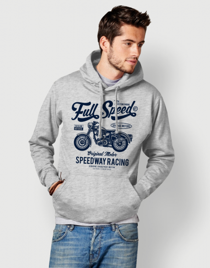 Hoodied φούτερ με στάμπα Full Speed 