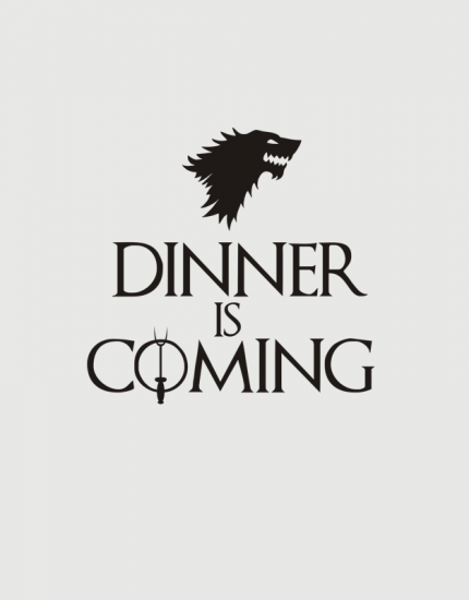 Ποδιά με στάμπα Dinner is coming
