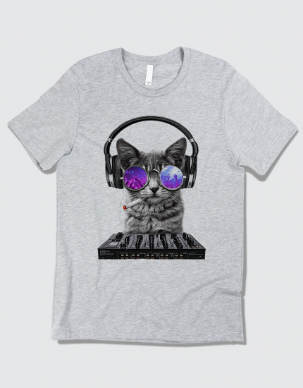 Μπλουζάκι με στάμπα DJ Cat