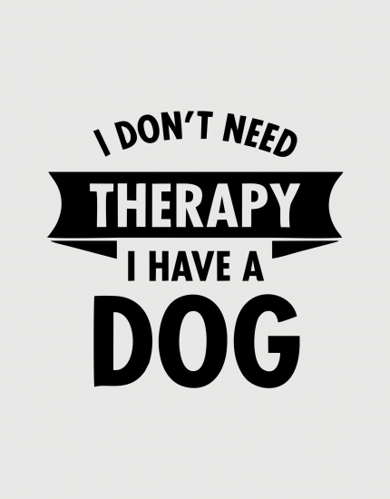 Μπλουζάκι με τύπωμα Dog therapy