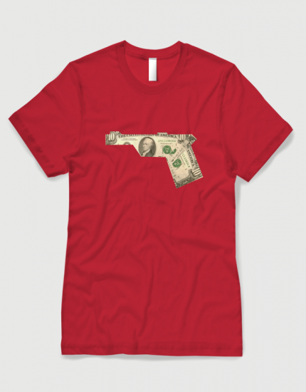Μπλουζάκι με στάμπα Dollar Gun