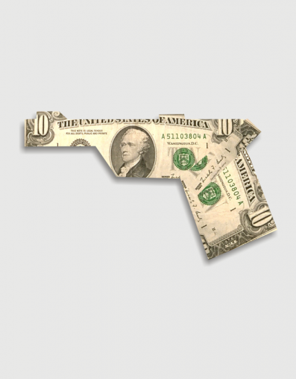 Μπλουζάκι με στάμπα Dollar Gun