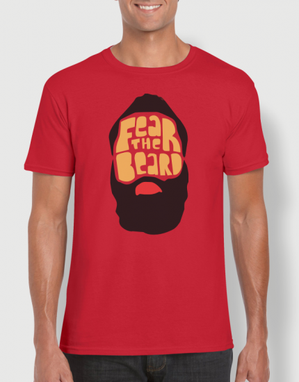 Μπλουζάκι με στάμπα Fear the beard