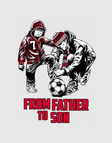 Μπλουζάκι με στάμπα From father to son 