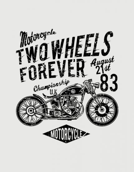 Hoodied φούτερ με στάμπα Two wheels forever