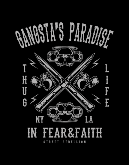 Μπλουζάκι με στάμπα Gangsta's Paradise