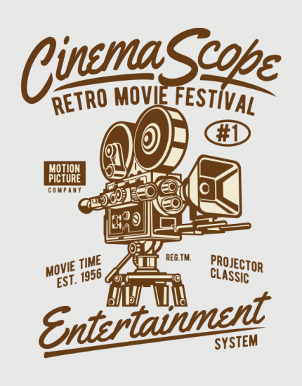 Μπλουζάκι με στάμπα Cinemascope