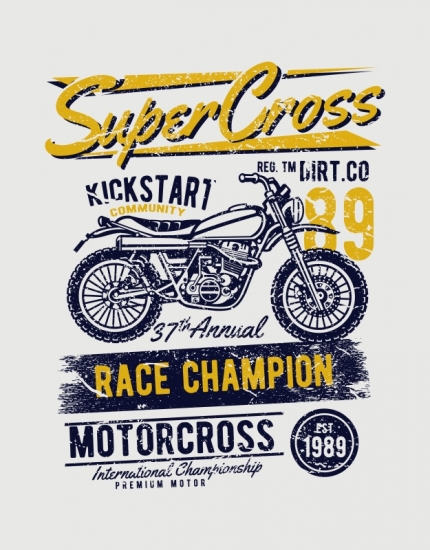Μπλουζάκι με στάμπα Super Cross