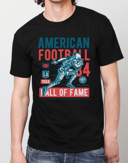Hoodied φούτερ με στάμπα American Football