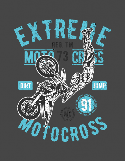 Μπλουζάκι με τύπωμα Extreme Motocross