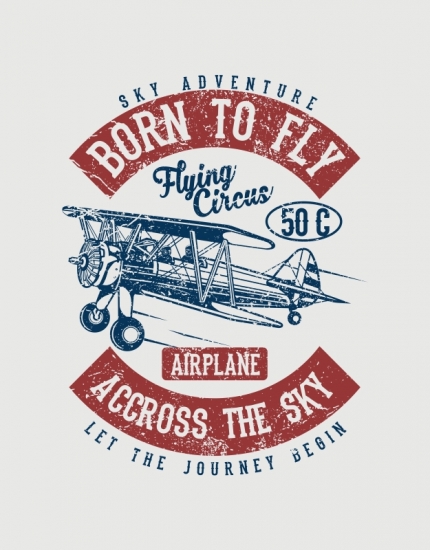 Μπλουζάκι με στάμπα Born to fly