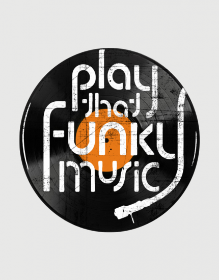 Hoodied φούτερ με στάμπα Play that funky music