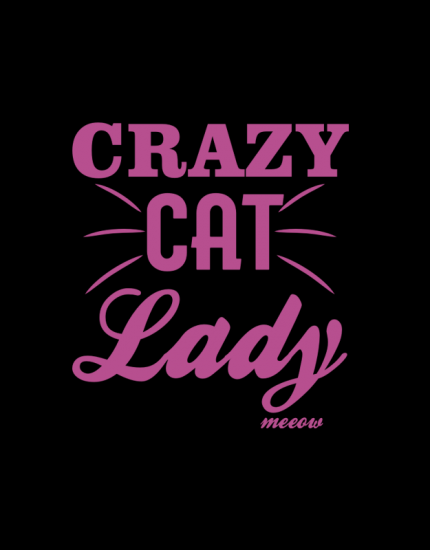 Μπλουζάκι με στάμπα Crazy Cat Lady
