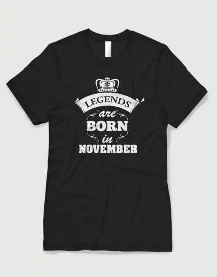 Μπλουζάκι με στάμπα Legends are born in November