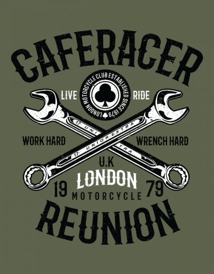 Μπλουζάκι με στάμπα Cafe Racer Reunion