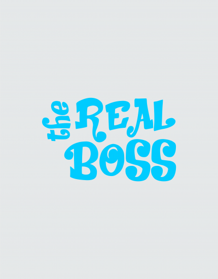 Βρεφικό φορμάκι με τύπωμα The real boss 