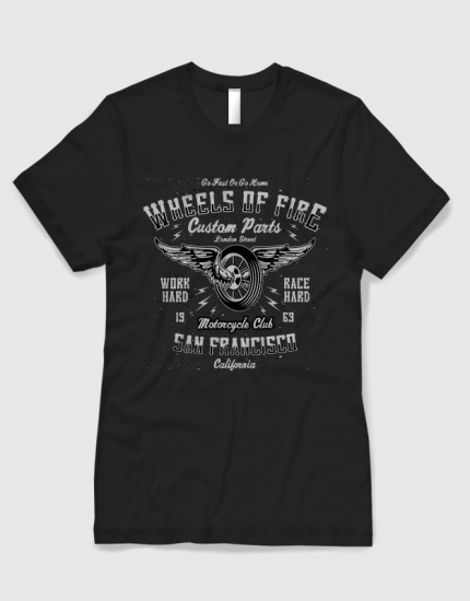 Μπλουζάκι με στάμπα Wheels of fire