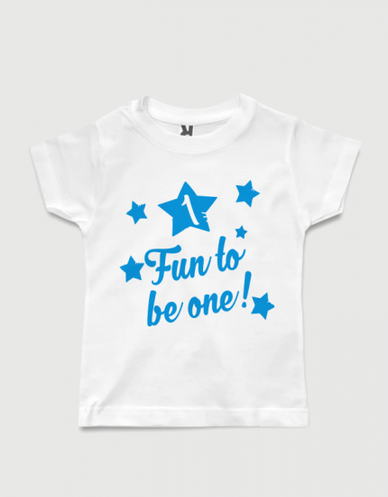 Μπλουζάκι με στάμπα Fun to be one!