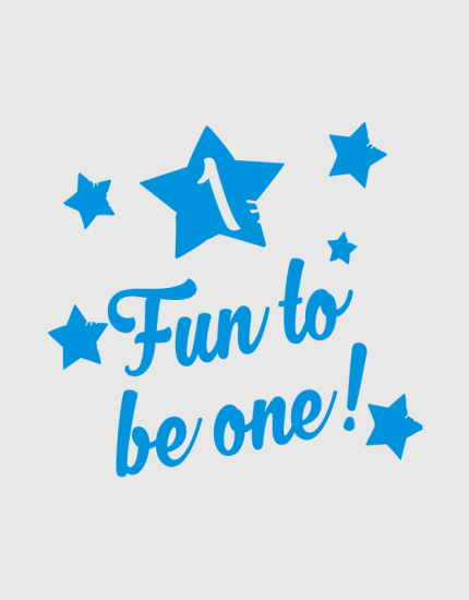 Μπλουζάκι με στάμπα Fun to be one!