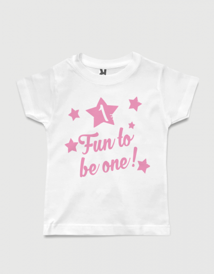 Μπλουζάκι με στάμπα Fun to be one!