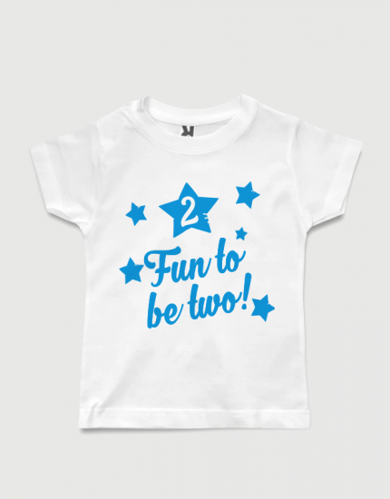 Μπλουζάκι με στάμπα Fun to be two!