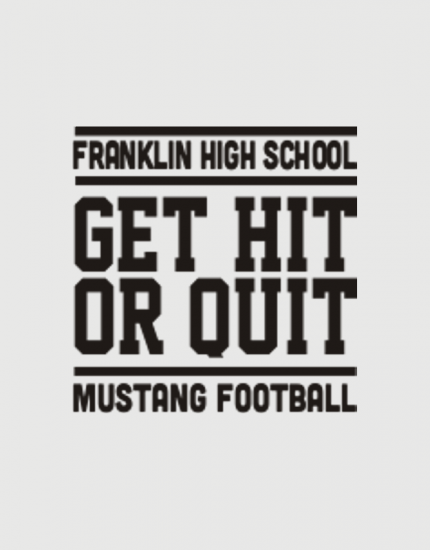 Μπλουζάκι με στάμπα Get hit or quit