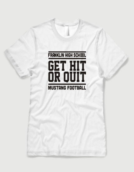 Μπλουζάκι με στάμπα Get hit or quit