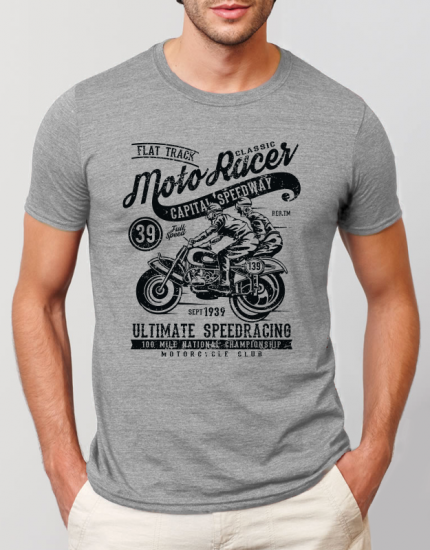 Μπλουζάκι με στάμπα Moto Racer