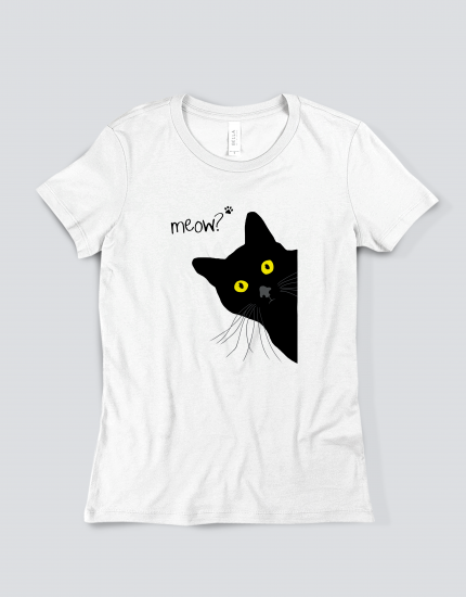 Μπλουζάκι με τύπωμα Meow?