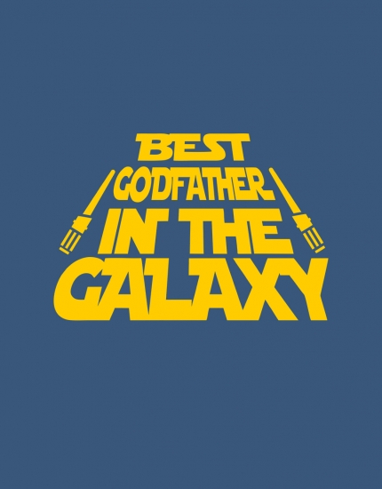 Μπλουζάκι με τύπωμα Best godfather in the galaxy