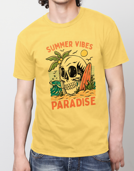 Μπλουζάκι με στάμπα Summer Vibes Paradise 