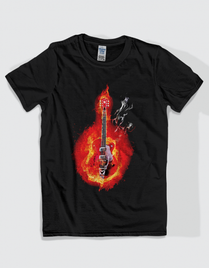 Μπλουζάκι με τύπωμα Guitar Fire