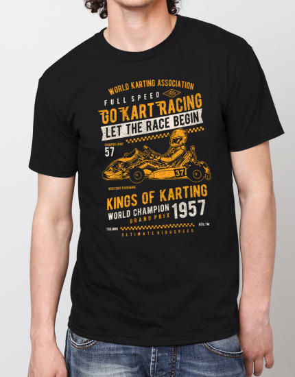 Μπλουζάκι με τύπωμα Go Kart Racing