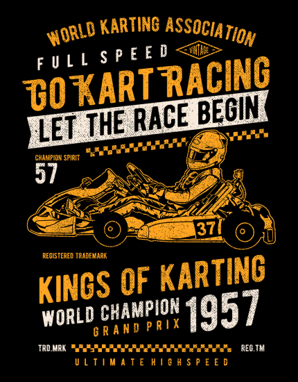 Μπλουζάκι με τύπωμα Go Kart Racing