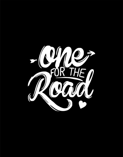 Μπλουζάκι με τύπωμα One for the road