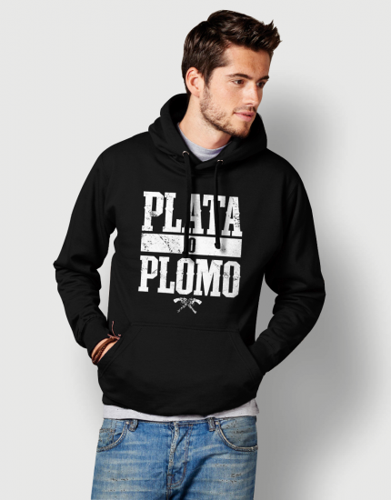 Hoodie με τύπωμα Plata o plomo