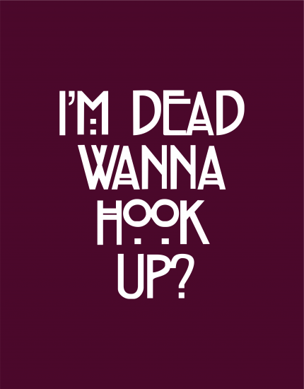 Hoodied φούτερ με στάμπα Wanna Hook Up?