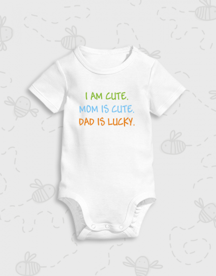 Παιδικό φορμάκι με στάμπα Dad is lucky