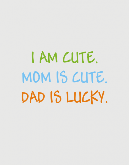 Παιδικό φορμάκι με στάμπα Dad is lucky