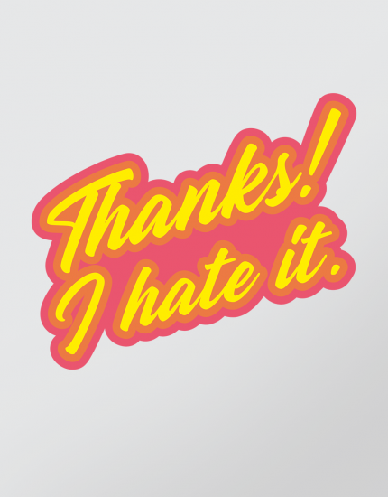 Μπλουζάκι με τύπωμα Thanks I hate it